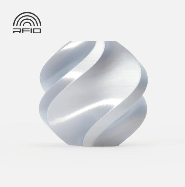 Actual product image Bambu Lab PLA Silk - Silver - 1.75mm (PLA, 1.75 mm, Silver)