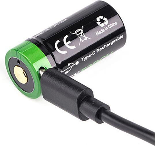 Actual product image Nextorch USB Li-Ion Akku DC20061 Typ 16340 (1 pcs., 800 mAh)