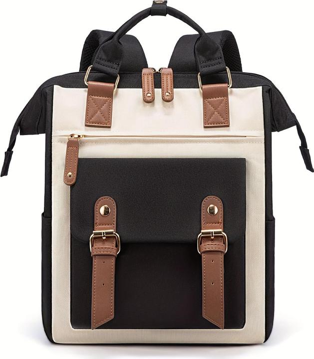 Produktbild Only-Bags.Store Stilvoller kleiner Laptop-Rucksack - Modischer College Daypack mit verstellbaren Trägern, robustem