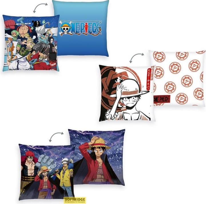 Image du produit Herding One Piece pack 3 oreillers Monkey D. Luffy 40 x 40 cm (40 x 40 cm)