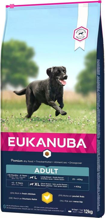 Produktbild Eukanuba Aktive Adult Large Breed Huhn (Adult, 1 Stk., 12000 g)
