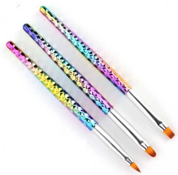 Nagellack24 Profi Gel Pinsel (Nagelutensil, Mehrfarbig)
