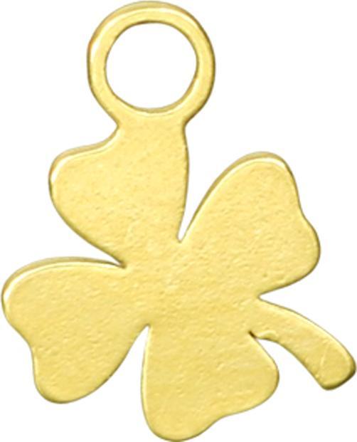 Actual product image Star Piercing Anhänger vergoldet Kleeblatt (without brass, Surgical steel 316L)