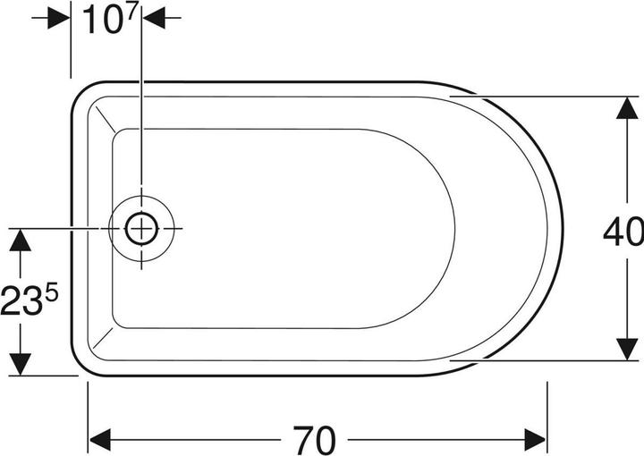 Actual product image Geberit Keramag infant care tank from Varicor 40l (86 cm, 76.50 cm)