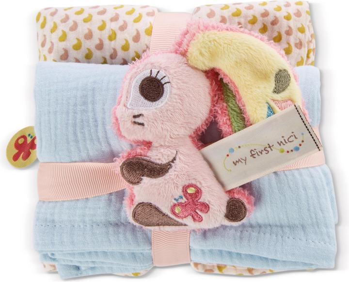 NICI Hopsali, le lapin à saisir, avec un set de 2 moustiquaires (60 cm, 6 cm)