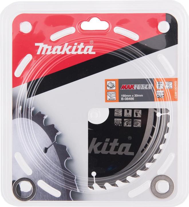 Image du produit Makita B-08486 Disque à tronçonner 190x30 20 16x2,2mm 40T 20 ° 5704R 5705R