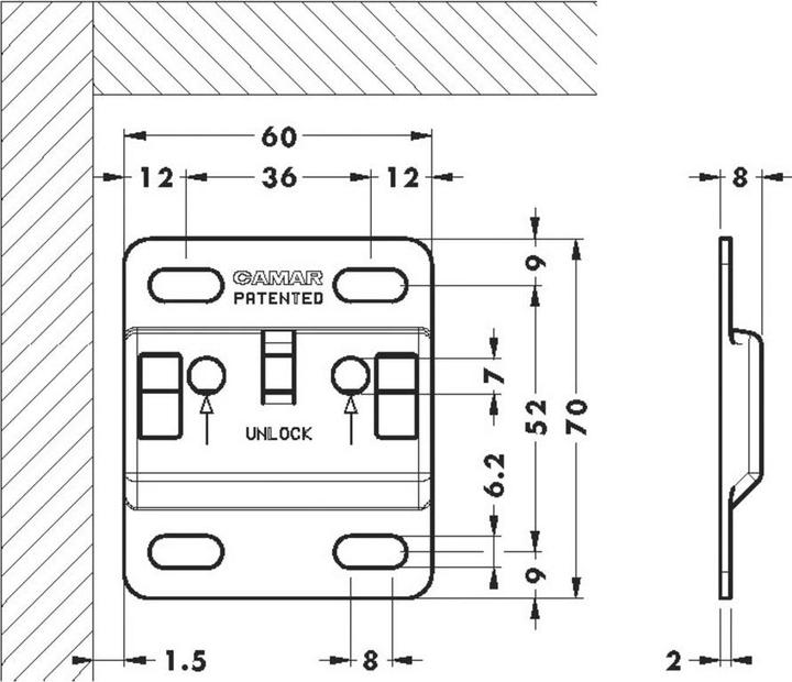 Image du produit Camar Plaque de suspension (1 pcs)