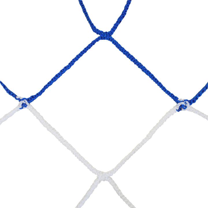 Sporti Pair of 11-a-side football nets, two-tone, 4mm twisted PP, single mesh, 120 bee hive.