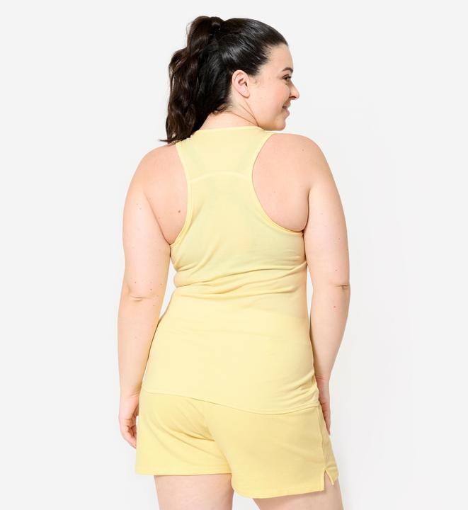 Produktbild Domyos Women's Slim-Fit Crew Neck Fitness Tank Top - Pastel Yellow (L)