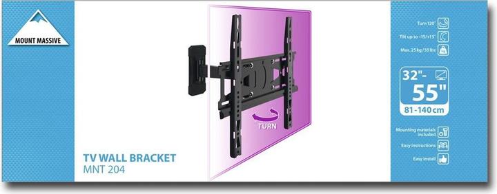 Actual product image Mount Massive MNT 204 WALLMOUNT TURN 120 (Wall, 55", 25 kg)
