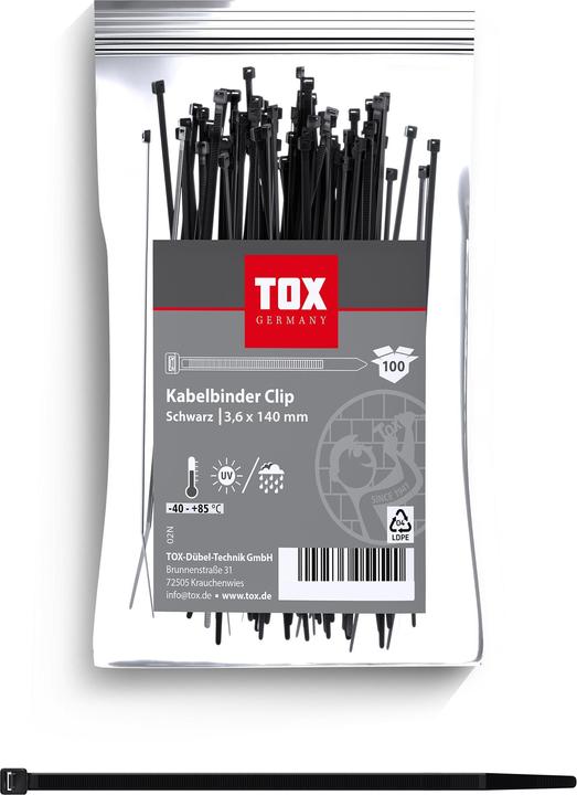 Produktbild Tox Kabelbinder Clip 3,6x140 (100 Stk.) (140 mm, 100 Stk.)