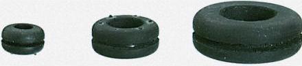Rs Pro Black Polychloroprene 16mm Round Cable Grom