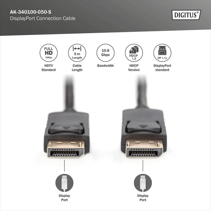 Produktbild Digitus DisplayPort — DisplayPort (5 m, DisplayPort)