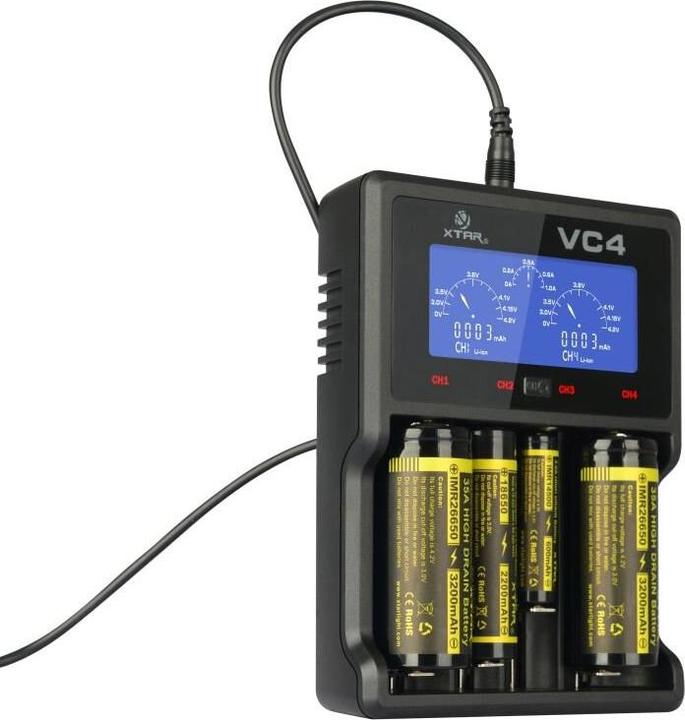 Image du produit Xtar VC4SL (1 pcs, 14500, 16340, 18500, 18650, 21700, 26650, AAA, AA, Batterie)