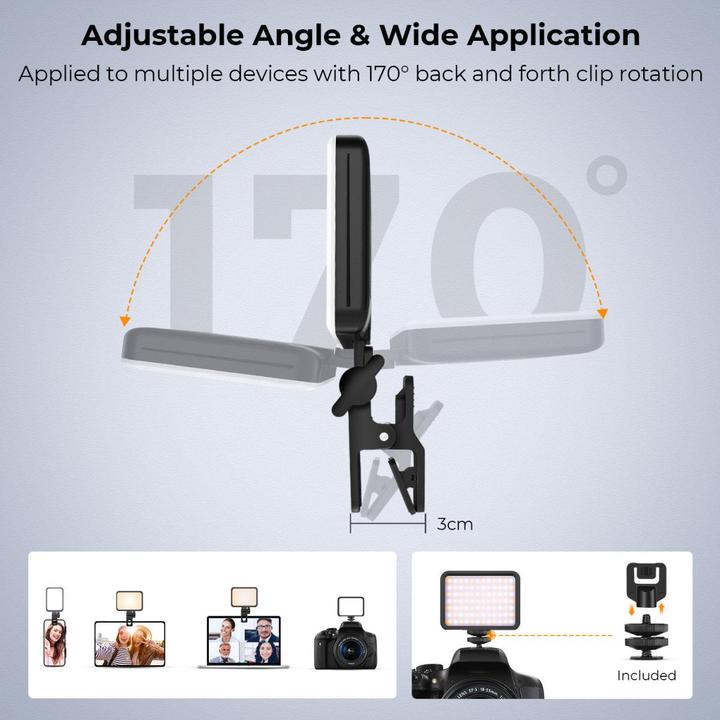 Actual product image K&F Concept LED lamp, 3000K-10000K, warm, cool and double-color light