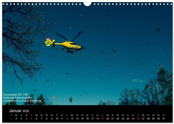 Produktbild Hubschrauber im Einsatz (Wandkalender 2025 DIN A3 quer), Monatskalender (A3, Deutsch)