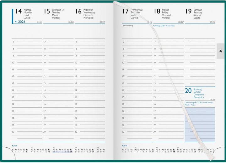 Immagine prodotto Biella Agenda aziendale (14,5 x 20,5 cm, Tedesco, Inglese, Francese, Italiano)