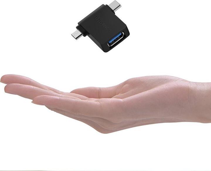 Actual product image Ugreen Micro USB + USB-C to USB-A 3.0 Adapter (USB Type C, USB-A)