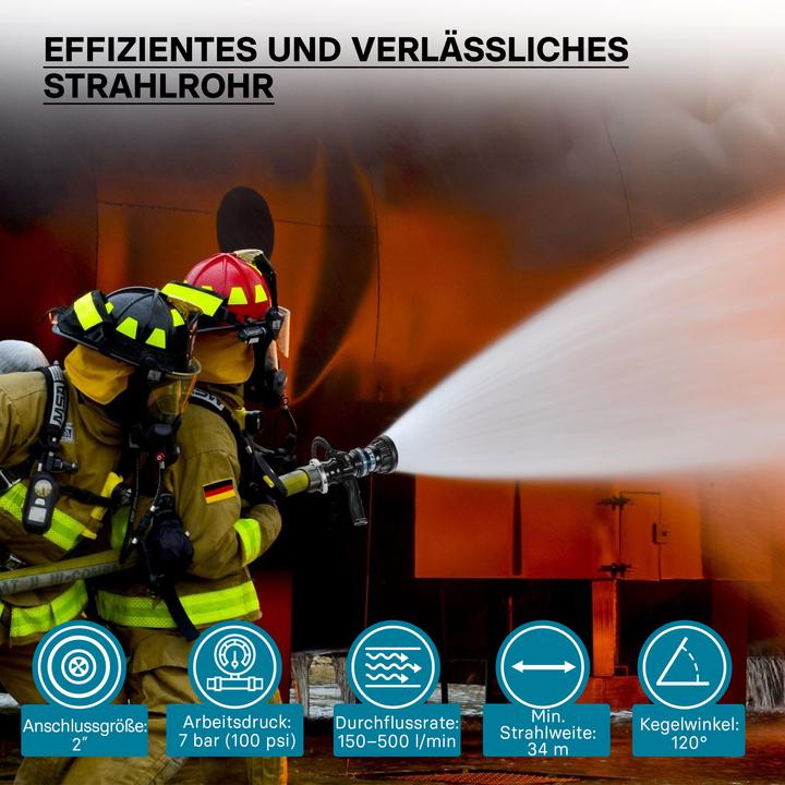 Actual product image Wiltec C Multipurpose Fire Fighting Fog Nozzle 150/200/350/500 l/min for Disaster Relief and Fire Brigades