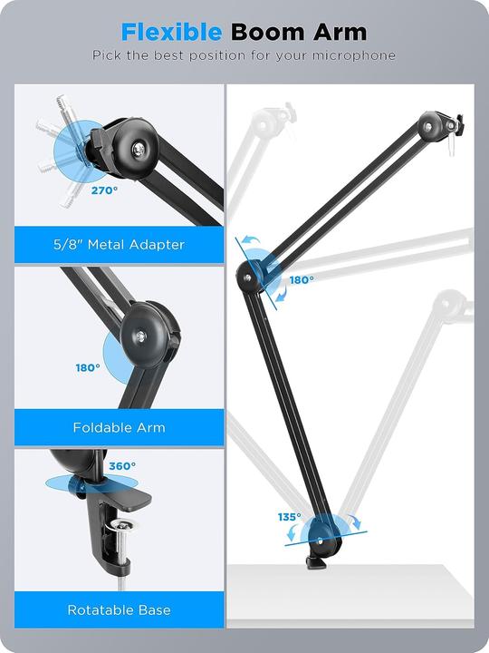 Image du produit Boya BY-BA20 - bras pivotant pour microphone