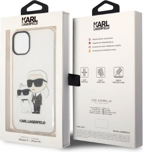 Actual product image Karl Lagerfeld IML Glitter NFT Karl & Choupette - iPhone 11 case (przezroczysty) (Apple iPhone 11)