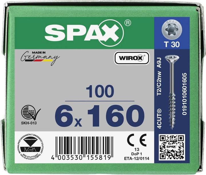 Actual product image Spax Chipboard screws (100 Screws per piece)