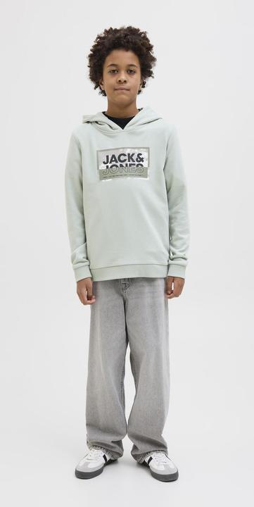 Produktbild Jack & Jones Jcologan Ss24 Print Sweat Hood Sn Jnr (128)