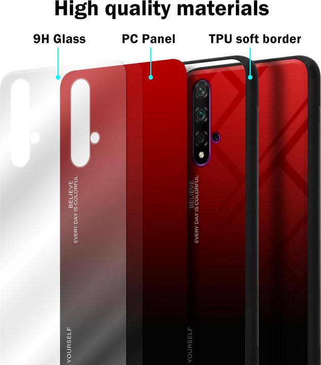 Actual product image Cadorabo TPU 2 colors glass cover (Huawei Nova 5T, K20, TCL 20S)