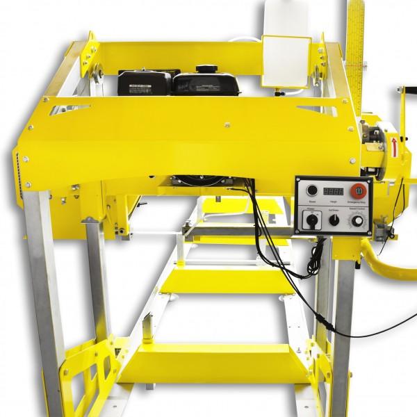Produktbild Markmüller BAMATO - Blockbandsäge m. Benzinmotor u. elektrischer Höhenverstellung m. 5,9 m Rollbahn BBSW-660GPR