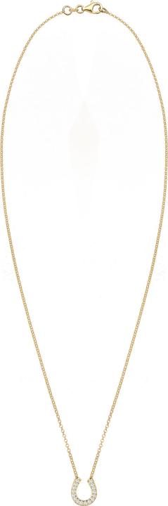Produktbild Elli Halskette Hufeisen Glück Zirkonia 925 Sterling Silber (925er Sterling Silber, Zirkonia, 45 cm)