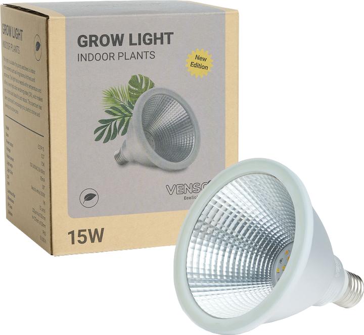Actual product image Venso EcoSolutions E27 plant lamp "Indoor plants" 15W 60 °, improved photosynthesis and higher chlor (LED)