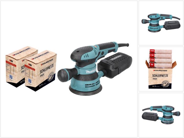 Actual product image Makita BO 5041 Random orbit sander / grinder 300 W 125 mm + 2x Toolbrothers SPIDER Mains grinder (Eccentric grinder, 300 W)