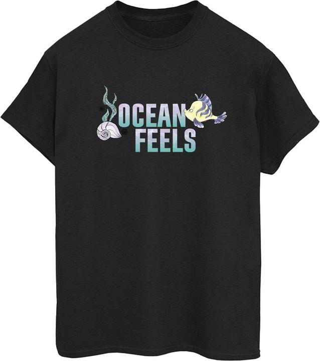 Actual product image Disney Womens/Ladies The Little Mermaid Ocean Cotton Boyfriend T-Shirt (L)