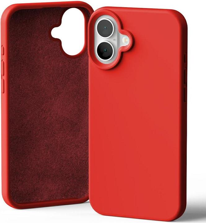 Actual product image Silicone iPhone 16 Plus 6.7" czerwony/red (Apple iPhone 16 Plus)