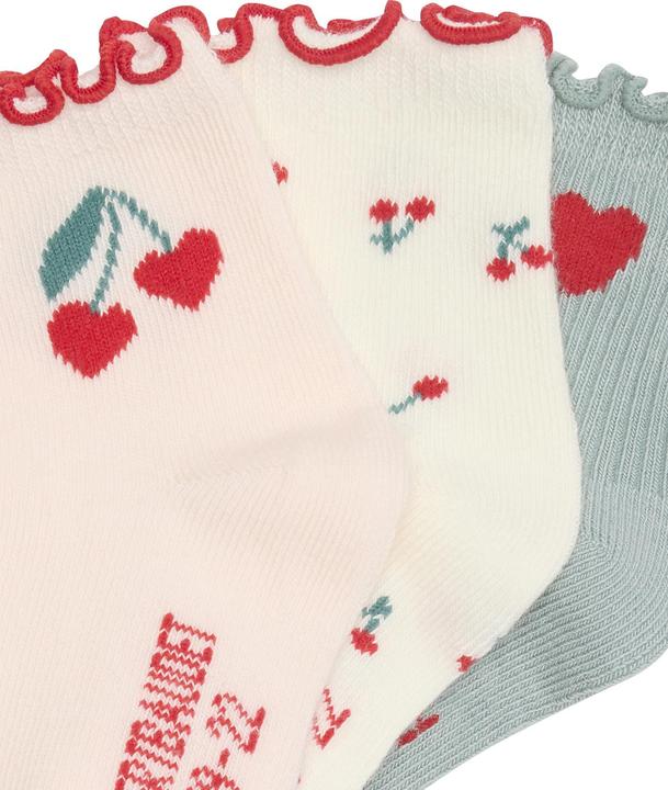 Vertbaudet 3er-Pack Baby Socken mit Kirschen (3er Pack, 18)