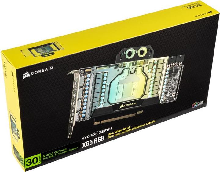 Produktbild Corsair Hydro X Series XG5 RGB 3090 Ti FE GPU Water Block - Acrylic + Nickel