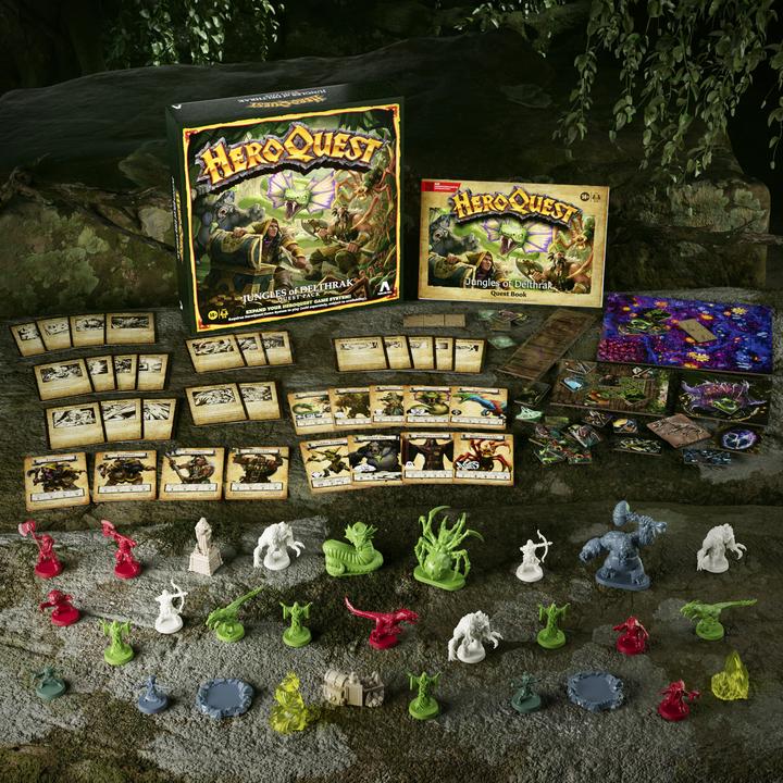 Productafbeelding Hasbro HeroQuest bordspel uitbreiding Jungles of Delthrak avonturenpakket *Engelse versie* (Engels)