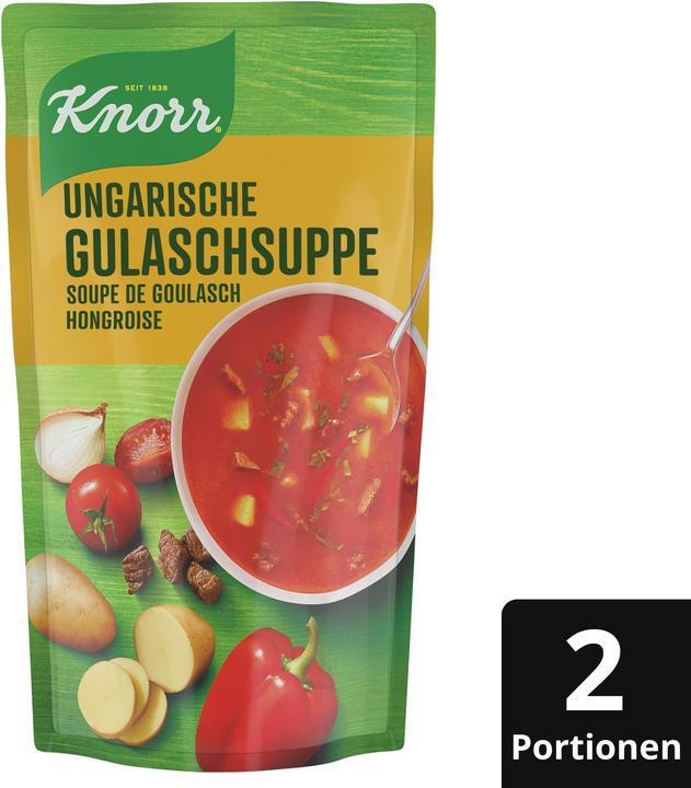 Actual product image Knorr Hungarian goulash soup bag, rich goulash soup, for reheating quickly prepared (570 ml)