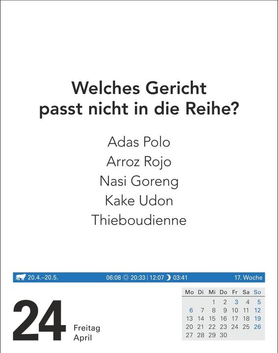 Image du produit Harenberg Wissen Tagesabreisskalender 2026 - Quizfragen aus Geschichte, Politik, Kultur, Technik und Spor (11 x 14 cm, Allemand)