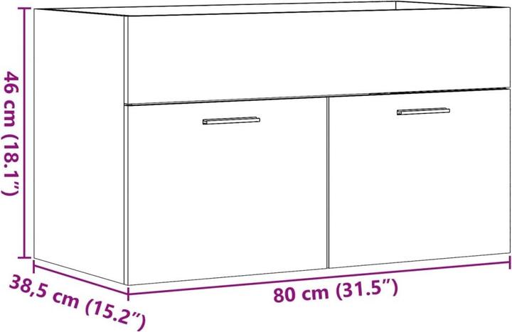 Produktbild VidaXL Waschbeckenunterschrank 80 x 38,5 x 46cm