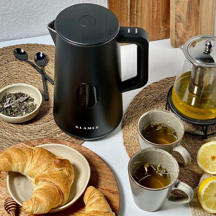 Produktbild KLAMER Edelstahl Wasserkocher 1.5L 1800W BPA-frei (1.50 l)