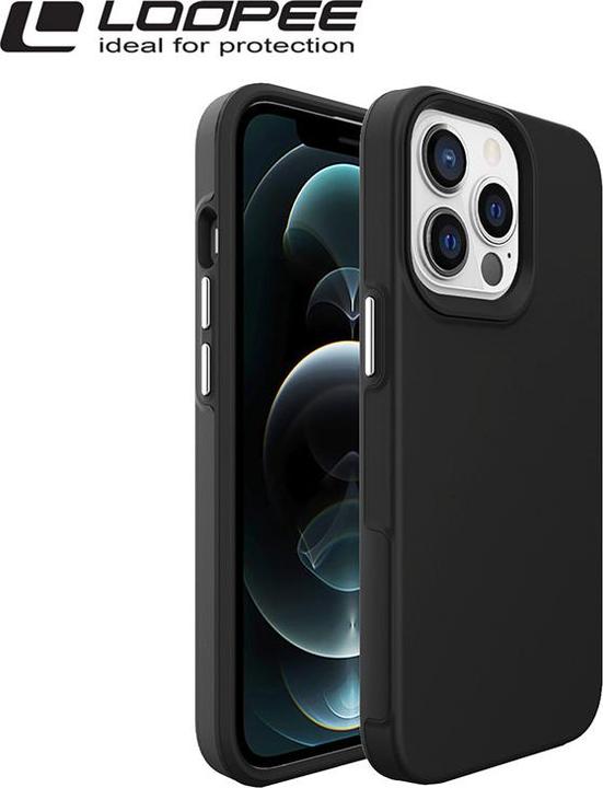 Immagine prodotto Loopee iPhone 13 - Custodia antiurto nera (Apple iPhone 13)