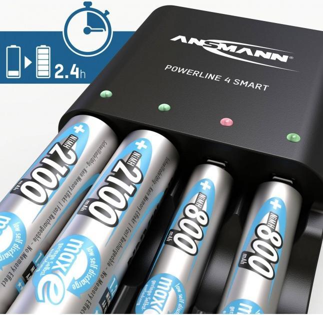 Image du produit Ansmann Chargeur de batterie Powerline NiMH/NiCD Mignon AA/Micro AAA (1 pcs, Batterie)