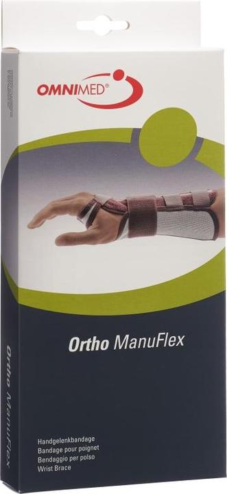 Actual product image Omnimed ortho manu flex bandage poignet droite gris-bordeaux (S)