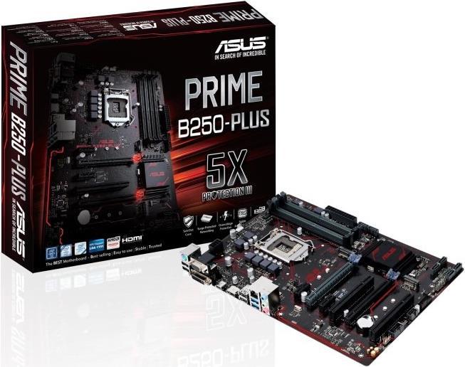 Actual product image ASUS Prime B250-Plus (LGA 1151, Intel B250, ATX)