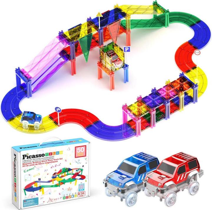 Produktbild PicassoTiles Race Car Track Set