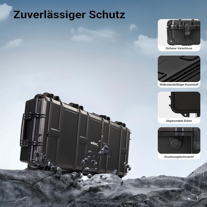 Immagine prodotto Wiltec Waffenkoffer 97,8x42x17,3cm Langwaffenkoffer Gewehrkoffer Koffer Gewehr
