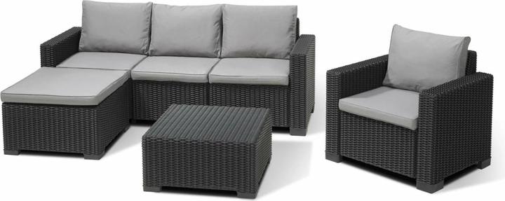 Allibert Loungeset Moorea anthrazit, Material: Polypropylen (PP), Set