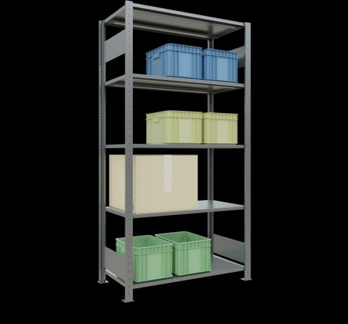 Immagine prodotto Schulte Lagertechnik Sistema di scaffalature di base senza viti MULTIplus150 con ripiani di lunghezza