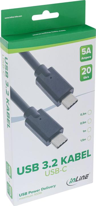 Actual product image InLine USB 3.2 Gen.2 cable (2 m, USB 3.2)